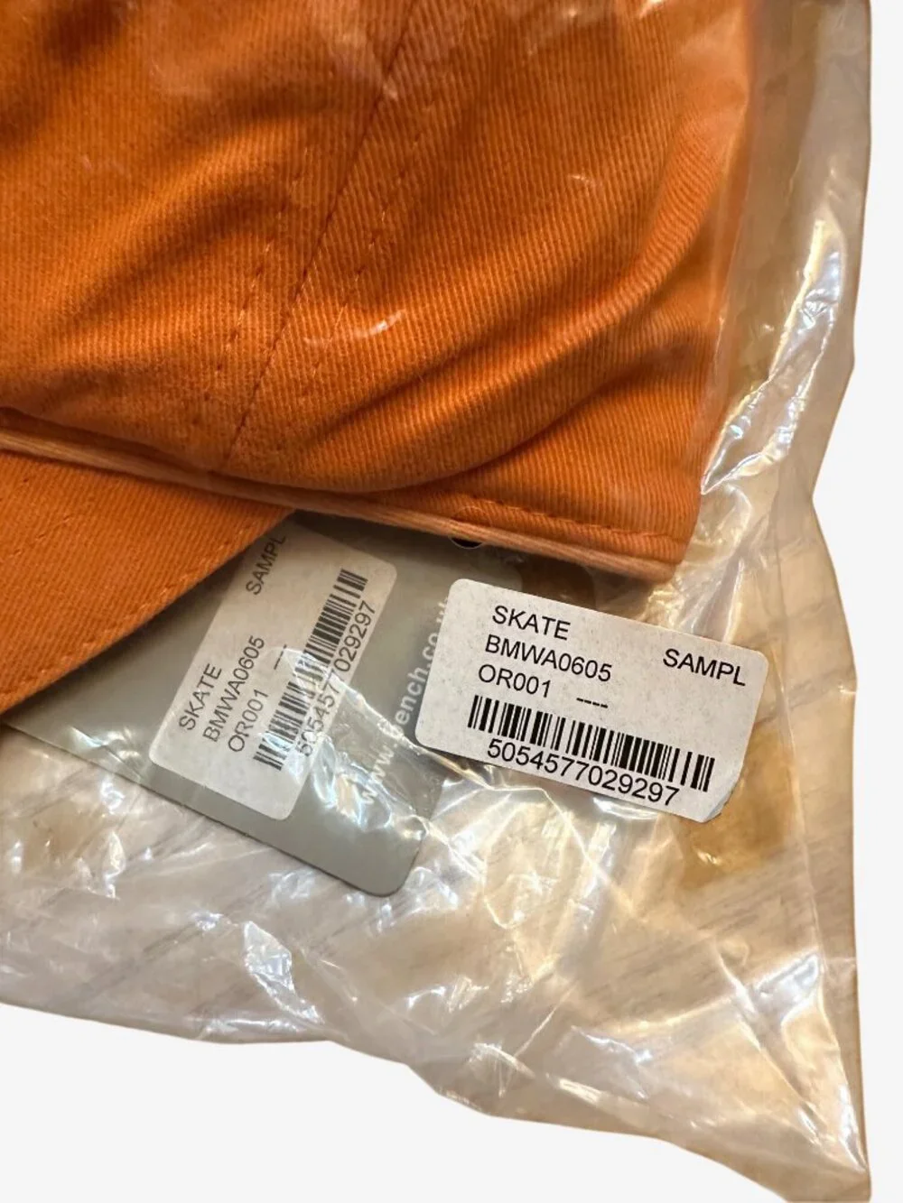 Bench. Orange Skate Cap Adjustable Fit Cotton Unisex